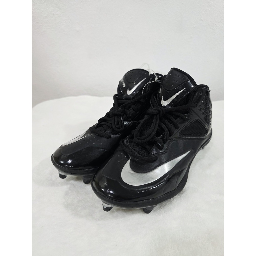 Nike Vapor LunarLon Football Cleats Black/Silver Size 8 Mens 579668-002